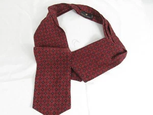 Vintage Folkspeare Cravat Scarf 1990s Red Pattern Dapper Mod Indie Tie - Picture 1 of 7