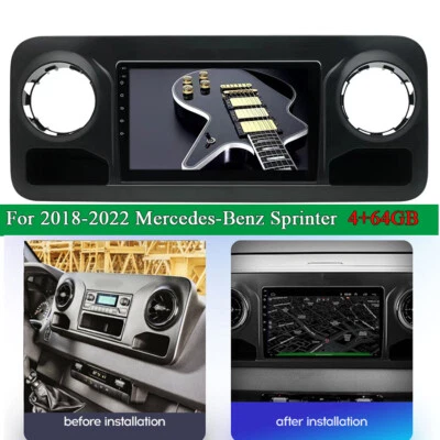 10.1" Head Unit GPS Navi 4+64GB For 2018-2022 Mercedes-Benz Sprinter w/Carplay - Image 1 of 4
