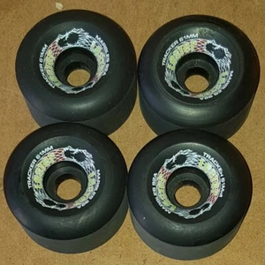 TRACKER Lester Marbles 92a 61mm Skateboard Wheels Black - 80s Old School - Picture 1 of 2