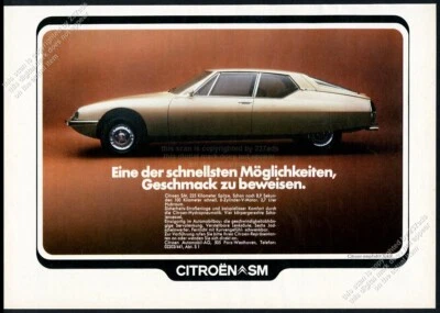1972 Citroen SM bronze car photo German vintage print ad - Image 1 of 4