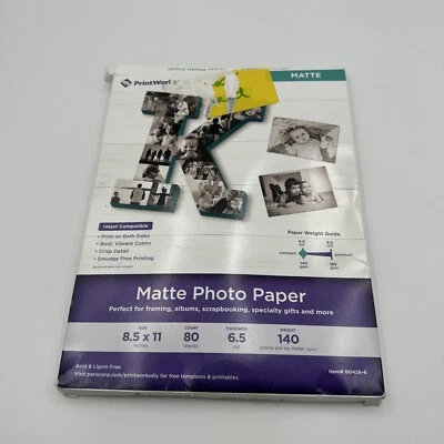 	Printworks Matte Photo Paper for Inkjet Printers Printable on Both Sides 80ct	 - Image 1 of 4
