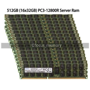 512GB (16x32GB) 4Rx4 PC3-12800R DDR3 1600MHZ 1.5V ECC Registered Server Speicher - Bild 1 von 6