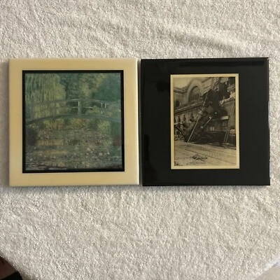 Grander Images Arte Azulejo Bosque, Naufragio de Tren, Hecho a Mano Atlanta GA LOTE DE 2 Foto 1 de 4