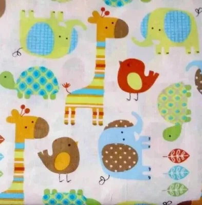 Animales de la selva jirafa divertida tela impresión pieza 12 por 9 pulgadas Foto 1 de 2