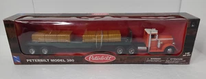 New Ray - 1949 Peterbilt Model 380 Semi Tractor Flatbed Trailer - 1:43 Diecast - Picture 1 of 6