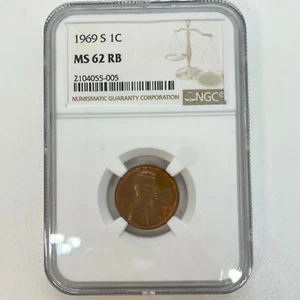 1969 NGC Certified One Cent Coin - San Francisco - Picture 1 of 2
