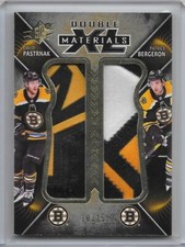 18-19 SPX DOULBE XL MATERIALS DUAL PATCH DAVID PASTRNAK PATRICE BERGERON 10/15