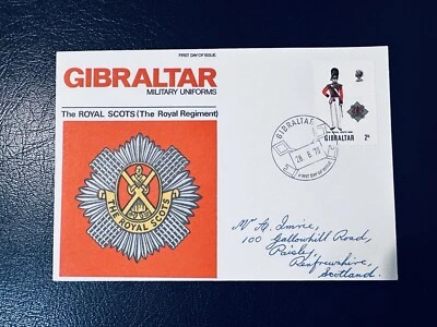 Gibraltar 1970 The Royal Scots the Royal Rgiment FDC - Image 1 of 2