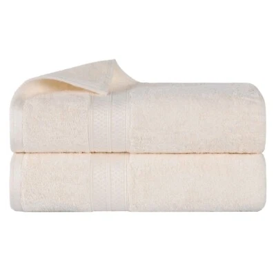 Rayon From Bamboo and Cotton Blend Plush 650 GSM Bath Towel Set  of 2 - Image 1 of 3