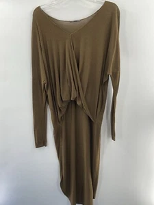 Zara collezione maxi abito casual US taglia small Marrone 087 - Foto 1 di 5