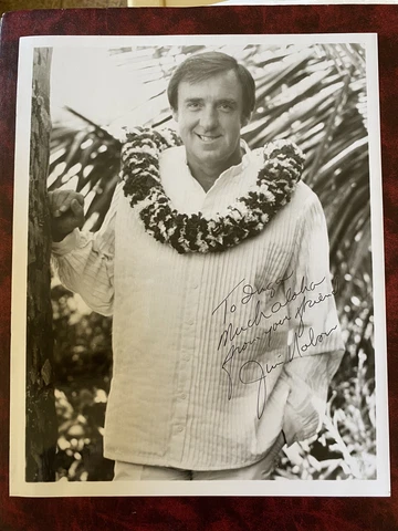 JIM NABORS Hawaii AUTOGRAPHED INSCRIBED PHOTOGRAPH Vintage Rare. Unique Cover