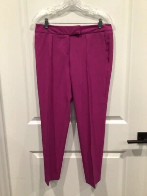 NWOT Worthington women’s 4 pink purple pants button zip front 2 pockets - Imagem 1 de 4