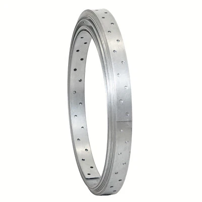 10m Rispenband 25x1,5 MM Nastro Forato Connettore Piatto Argento Zincato - Immagine 1 di 2