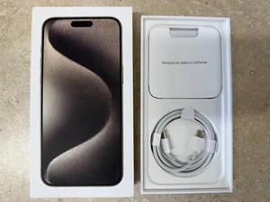 Original Apple iPhone 15 Pro Max Retail Box with USB-C Charging Cable New - Photo 1 sur 12