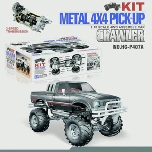 Stock USA HG RC Pickup 4WD Rally 1:10 auto serie cingolato KIT modello telaio assi - Foto 1 di 12
