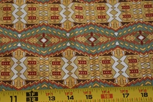 21" Long, Colorful Geometric on Cotton/FreeSpirit/Cesarik/"Summer Camp", N3694 - Picture 1 of 6