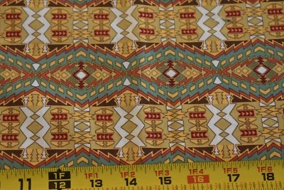 21" Long, Colorful Geometric on Cotton/FreeSpirit/Cesarik/"Summer Camp", N3694 - Image 1 of 4