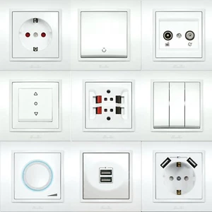 Steckdose USB  Wechselschalter   Schalter Dimmer Unterputz ELBI Schucko Taster - Bild 1 von 55