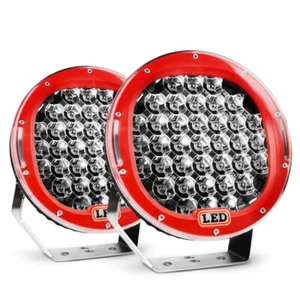 2x 96W LED Round Red Spot Work Light Off-Road Fog Lights ATV Truck Boat - Picture 1 of 9