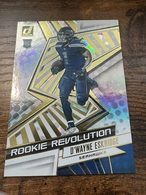 2021 Panini Donruss Football #REV-DWE D'Wayne Eskridge Foil RC Rookie Revolution - Image 1 of 2