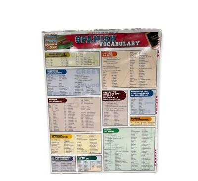 Spanish Vocabulary (2 Panel) Bts by Inc. BarCharts - Image 1 of 2