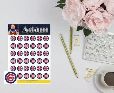 Chicago Cubs Planner Stickers - Image 1 of 2