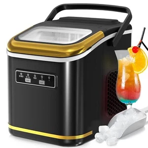 26.5lbs/24Hrs Countertop Ice Maker 9 Bullet Ice in 6 Mins with Self-Cleaning - Foto 1 di 32