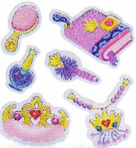 * VINTAGE * GLITTERY PRINCESS Sandylion Pegatinas 1 cuadrado ~ HERMOSO ~ - Imagen 1 de 1