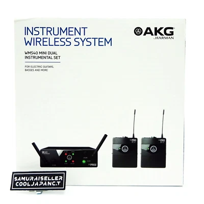 AKG 2 channel B band wireless system WMS40 PRO MINI2 INSTRUMENTAL SET DUAL New - Image 1 of 4