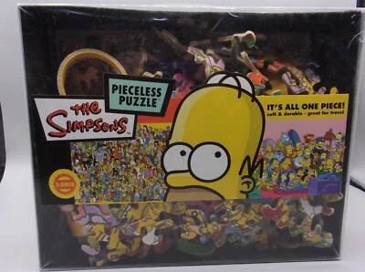 The Simpsons 2 Sided 17.5" X 14" Ceaco PIECELESS Puzzle Soft & Durable - Image 1 of 3