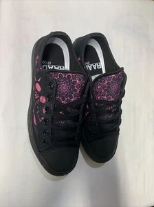 RAAD Shop Mujer ROSA CRÁNEO ARTE Zapatos Top Bajo Talla EE. UU. 6M/EU36.5 - Imagen 1 de 4
