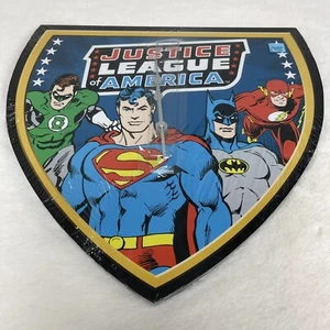 DC Comics Justice League Of America Large Wood Wall Clock NIP Sealed Rare - Picture 1 of 6