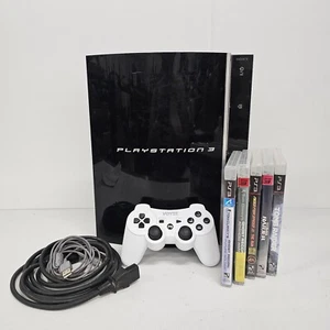 Sony PlayStation 3 Fat 80GB CECHK01 + 5 Games & Voyee Cont. - Picture 1 of 17