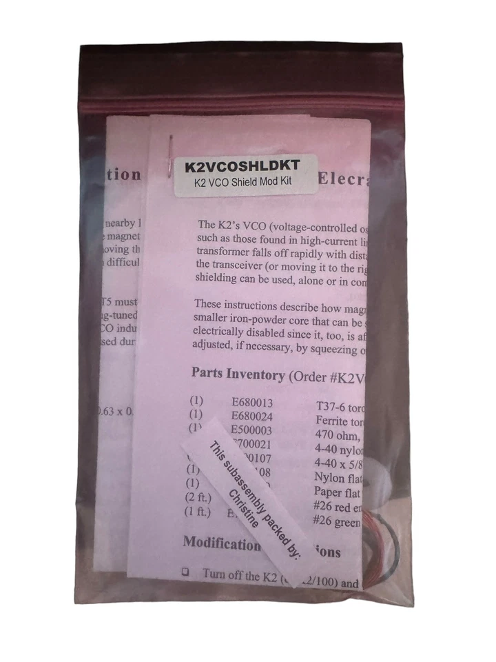 Kit Mod Escudo de Campo Magnético Elecraft K2 VCO Nuevo Sin Construir Foto 1 de 4