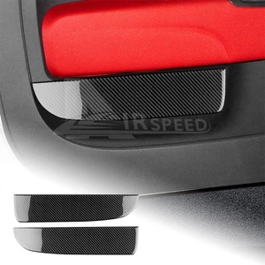 Door Decorative Stickers Fit Fiat 500 08-24 Abarth 595 695 12-24 Carbon Fiber - Picture 1 of 8