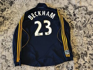 Adidas 2007 LA Galaxy Beckham Soccer Away Jersey #23 Mens Medium Long Sleeve - Picture 1 of 14
