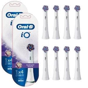 Oral-B 4X/8X iO Series Radiant White Electric Toothbrush Replacement Brush Heads - Foto 1 di 12