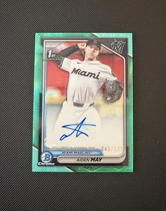 Aiden May 2024 Bowman Draft Chrome 1st Auto #CPA-AM LAVA /199 - Picture 1 of 2
