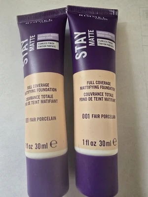 2 Rimmel London Stay Matte Full Coverage Mousse Foundation 001 Fair Porcelain - Image 1 of 4