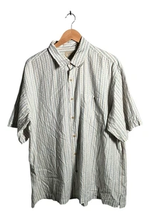 Arrow Shirt Mens Size XL Short Sleeve Button Up Striped Cotton Summer - Picture 1 of 12