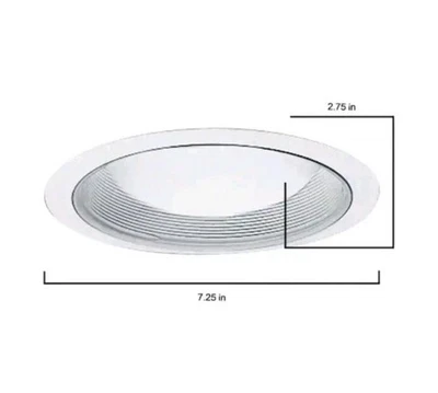 Halo Recessed 410W-6PK White Trim with White Baffle, 6" (6 in the box) - Image 1 of 2