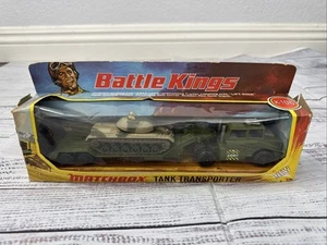 Vintage 1974 MATCHBOX BATTLE KINGS K-106 ARMY TANK TRANSPORTER In Box - Picture 1 of 8