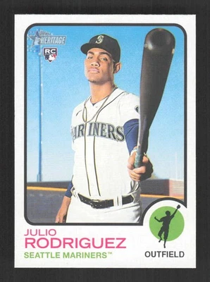 Julio Rodriguez 2022 Topps Heritage Rookie #700 - Image 1 of 3