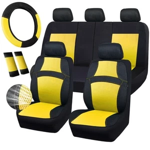Universal 13PCS 3D Air Mesh-100% Breathable Seat Covers Full Sets Steering Wh... - Picture 1 of 8