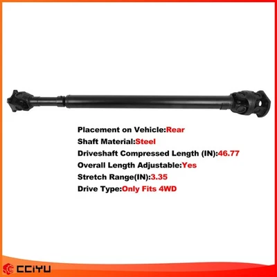 Rear Driveshaft For Toyota 4Runner 1996-2000 936-796 65-5020 4WD Auto/Manual Foto 1 de 4
