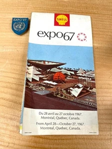 Spilla Vintage EXPO '67 1967 Montreal Canada Fiera Mondiale con Expo e City MetroMaps - Foto 1 di 5