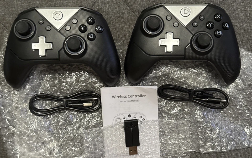 Wireless Programmable Gaming Controllers(2)forPC  W/bluetooth Dongle Brand New!! - Image 1 of 1