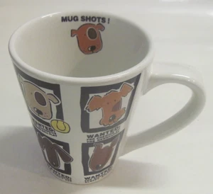 Mug Shots Stoneware Coffee Mug Cup Dogs  6 Inch Tall Signature Brand Funny - Picture 1 of 7