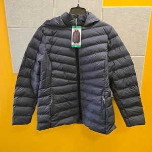 Chaqueta 32 Degrees Heat Puffer para mujer XL negra capucha cremallera completa nueva con etiquetas - Imagen 1 de 7