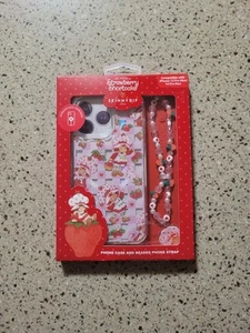 Custodia Magsafe Strawberry Shortcake iPhone 13 Pro Max &14 Pro Max con cinturino di perline - Foto 1 di 6